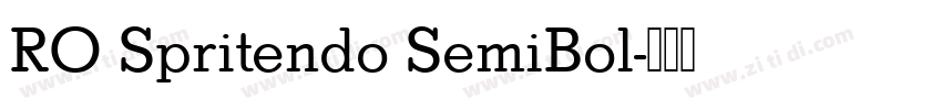 RO Spritendo SemiBol字体转换